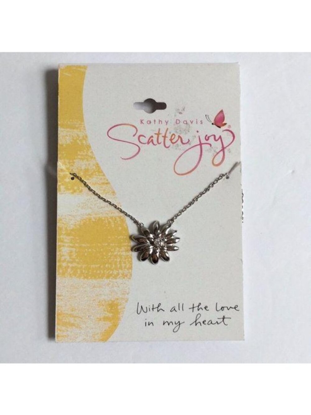 Kathy Davis Silver Plate Flower Necklace - Picture 2 of 5